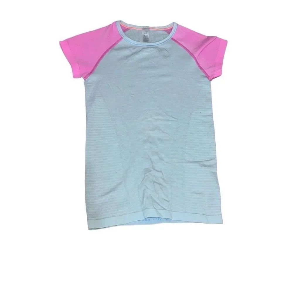 Lululemon Girls Ivivva Fly Tech Short Sleeve Top Athletic Athleisure size 10